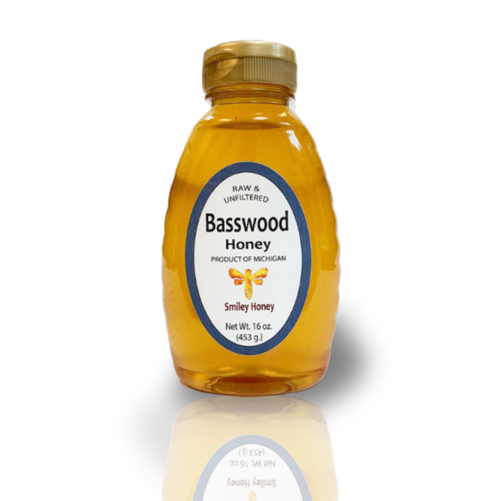 Buy Basswood Raw Honey from Michigan - Smiley Honey