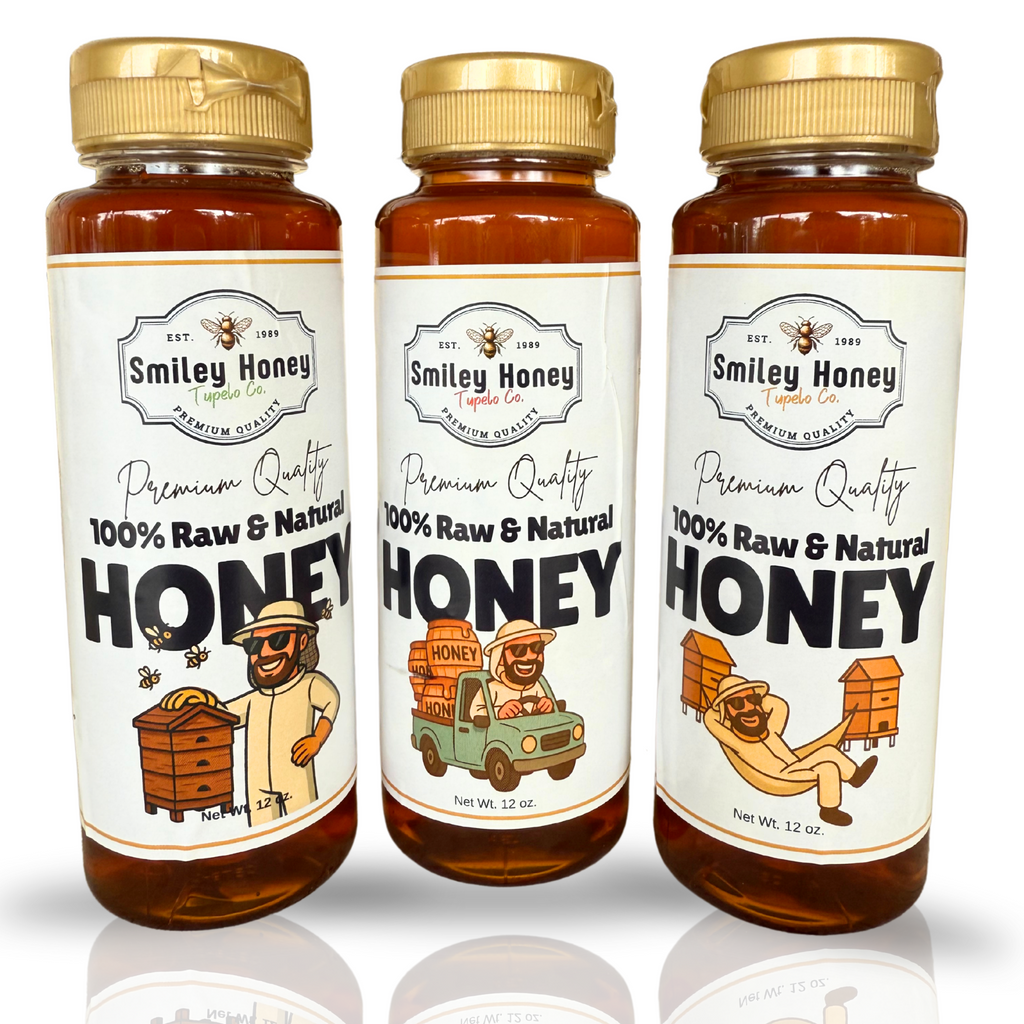 Special Edition Smiley Honey Raw Honey (12 oz): A Sweet and Pure