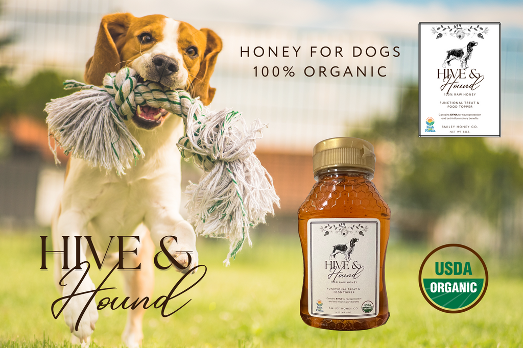 Hive Hound Honey for Dogs Natural Health Booster Smiley Honey