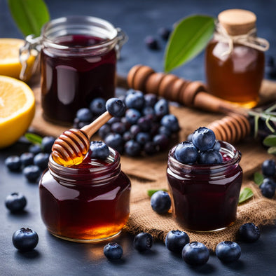 Blueberry and Honey in pot 