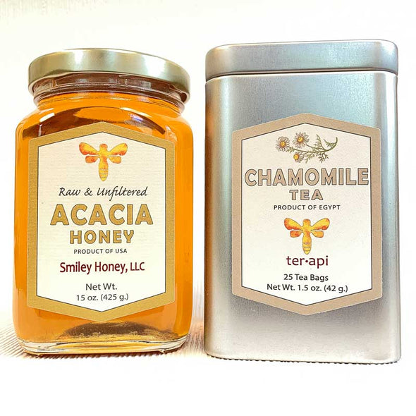 Honey jar and tea tin